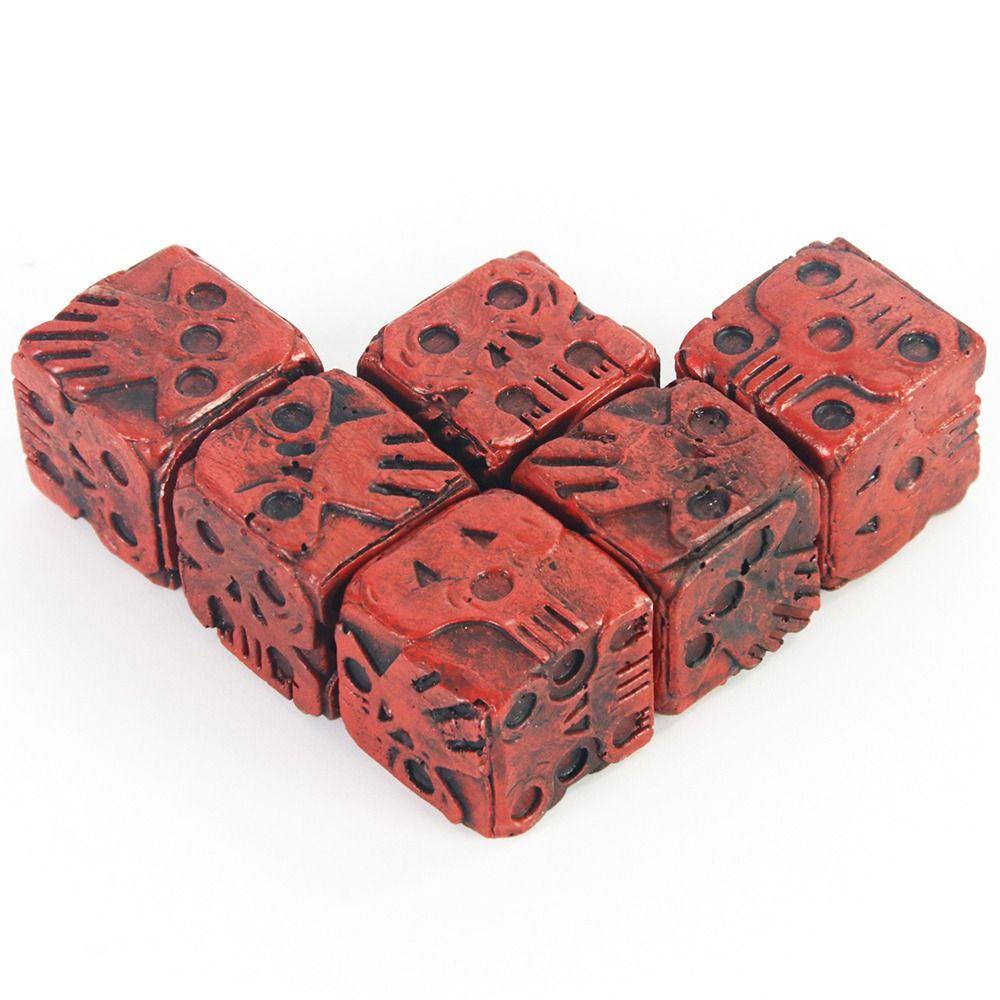 Durable Skull Dice Hand Carved Skeleton Cube Dice Ghostly Dice Set  Halloween
