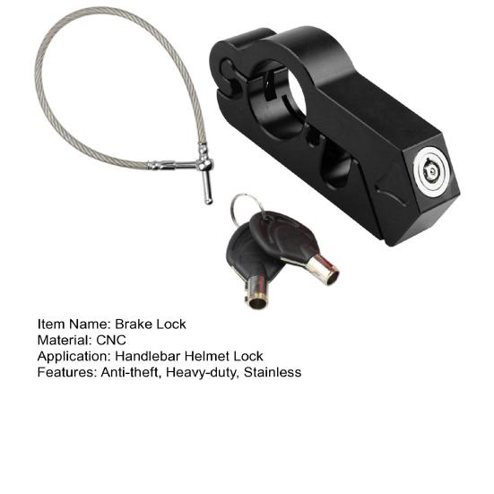 Мотоциклетный замок на руль, замок для шлема, комбо, противоугонный, сверхпрочный, высокопрочный, из нержавеющей алюминиевой стали, защита от взлома, замок для скутера