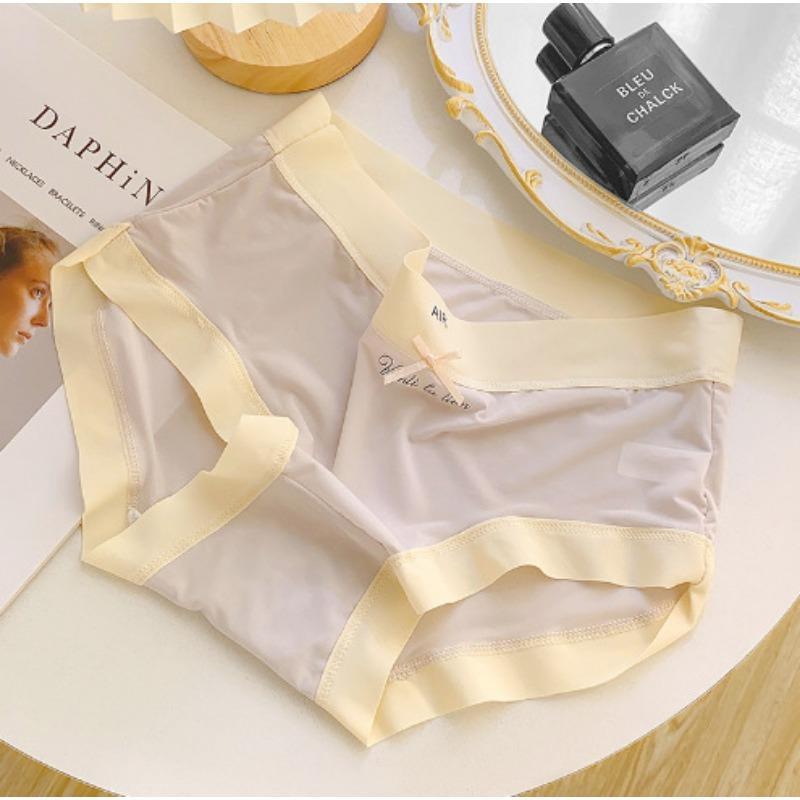 Женские трусы из ледяного шелка, дышащие, прохладные, бесследные, антибликовые, быстросохнущие, удобные, треугольные, нижнее белье для девочек, трусики