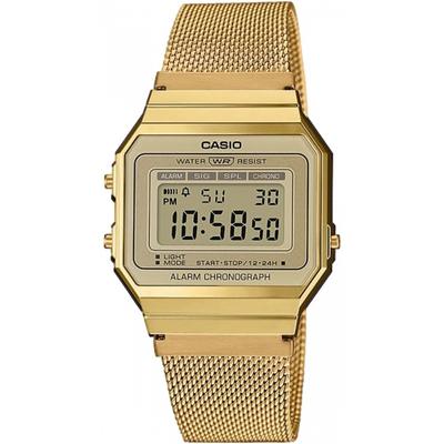 CASIO цифровые часы стандартные A700WMG-9A металлический сетчатый ремешок золотой мужские женские детские дешевые Casio Chipkashi зарубежная модель