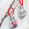 6/10Pcs Christmas Tree Ornament Fillable Booze Water Bottle Bulbs Shape Plastic Clear Christmas Ball Pendant Home Party Decor
