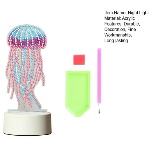 1 комплект алмазная живопись ночник долговечный USB питание милая форма медузы настольная лампа для украшения дома