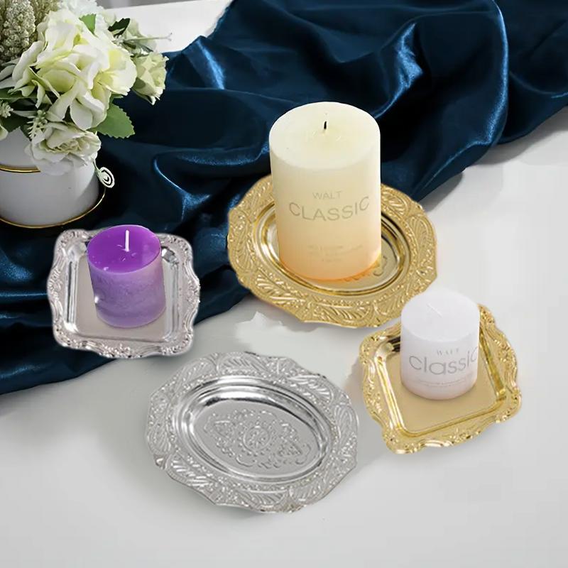 3 шт. Пластиковая тарелка, серебряная гальваническая тарелка, фруктовая тарелка, маленький поднос, золотой поднос для ювелирных изделий, праздничный димсам, 3 стиля