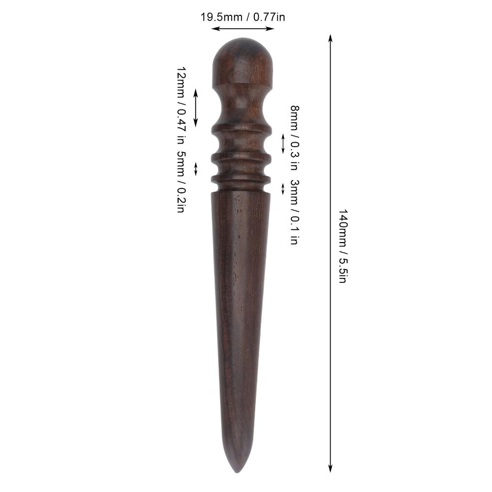 Rigid Wood Handle Leather Edge Burnisher Round Wooden Head Multifunctional Design Leather Edge Slicker Glass Polishing Surface