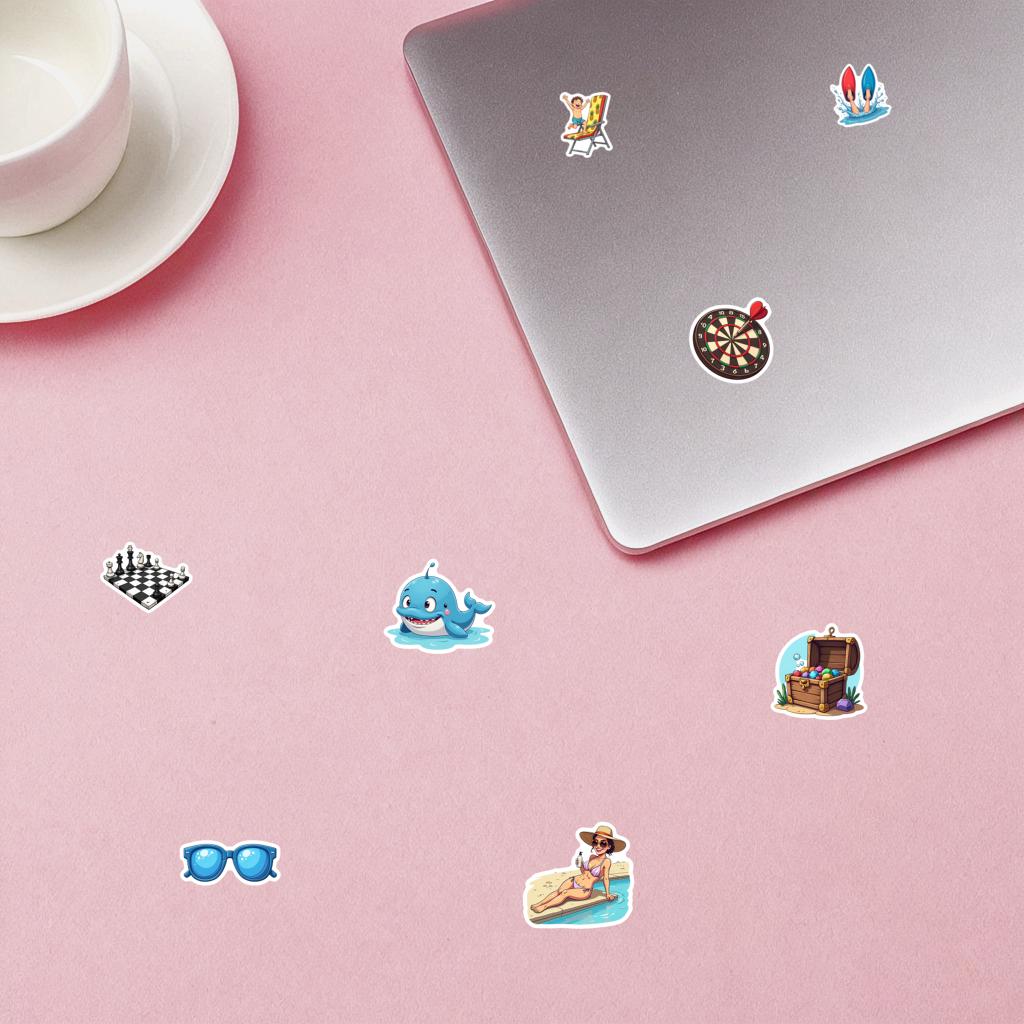 35pcs-70pcs Decals Colorful DIY Stickers Animal Stickers Stationery Stickers For Phone Laptop Guitar