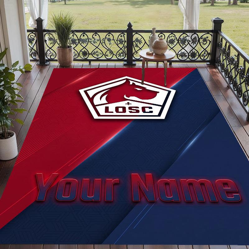 Custom Text Printed Rug LOSC Lille Non Slip Floor Carpet For Home Room Decor
