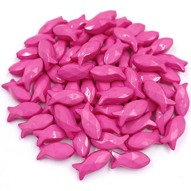 Креативные яркие цвета, популярные аксессуары, однотонные блестящие свободные бусины, 20 шт., 8*18 мм, серия для браслета «сделай сам», ожерелья, новая акриловая форма рыбы