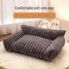 Cross-Border Plush Pet Bed: Large Rabbit Fur Sofa, Wear-Resistant Dog/Cat Nest for All Seasons.