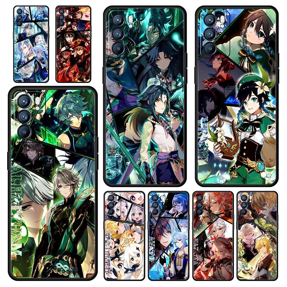 Case For Oppo Find X6 Pro X5 A54 A53 A52 A9 A15 A95 A17 A16 A76 A74 A57 A31 Reno8 Reno7 Reno6 Pro 5G Cover Genshin Impact Ayato