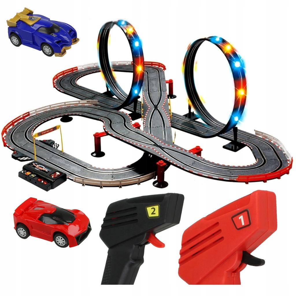 [5] LED racing car track + 2 cars 705cm Z3033