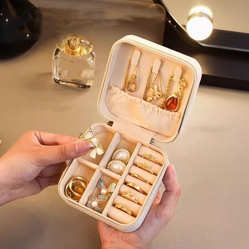 Дорожный небольшой органайзер для ювелирных изделий, портативный держатель для хранения колец, сережек, ожерелий, браслетов, коробок для подарков