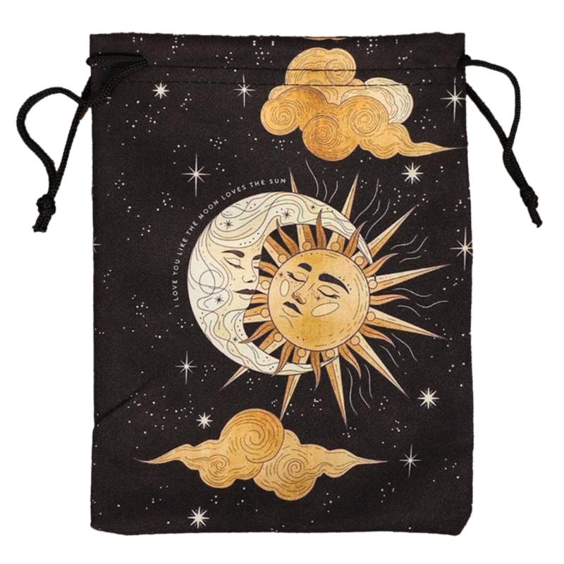 Mini Drawstring Bag Flannelette Jewelry Dices Pouch Board Game Cards Bag Gift Pouches Packaging Pouch Tarots Storage Bag