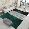 Геометрический ковер в современном стиле, декор для гостиной, зеленые ковры, диван, чайный столик, прикроватный коврик для ног, коврик для спальни, нескользящий, моющийся