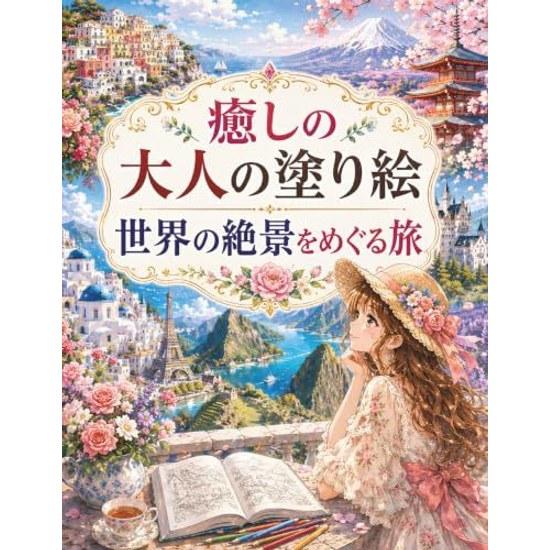 Adult Coloring Book Healing Journey Through Worlds Scenic Views - Enjoyable Beginners Beautiful Pages Brighten Your World