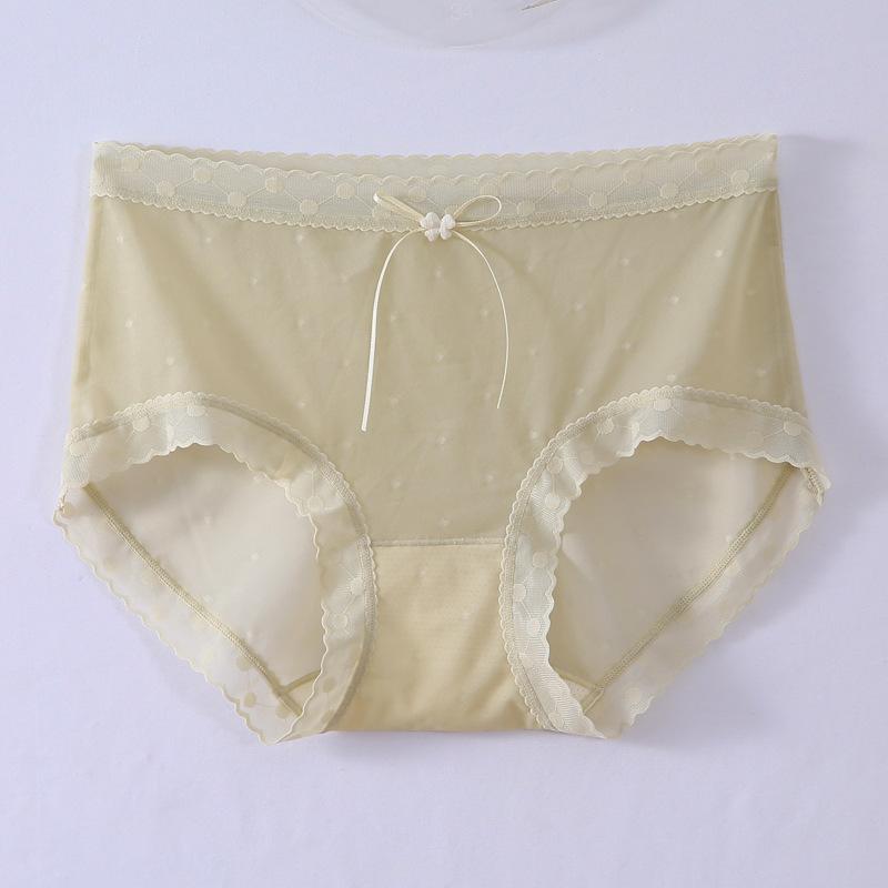 Lace Underwear Women's Summer Thin 5A Antibacterial Sexy Briefs Pure Desire for Girls Pantymesh Seamless Underwear