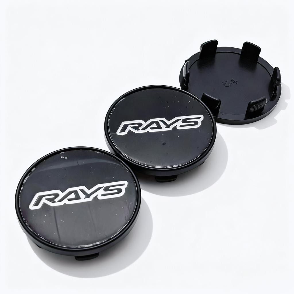 4pcs JDM RAYS Logo Emblem Car Wheel Center Caps 54MM Clips 49MM Rim Hubcaps Dust Cover Wheels Hub Cap Replace Car Accessories