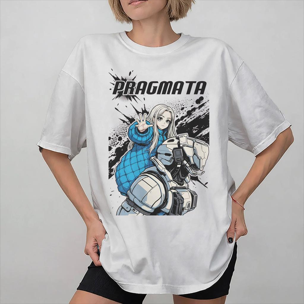Graphic Printing Pragmata Game 2026 T Shirt For Unisex Cotton Tee Shirt Short Sleeve Clothing