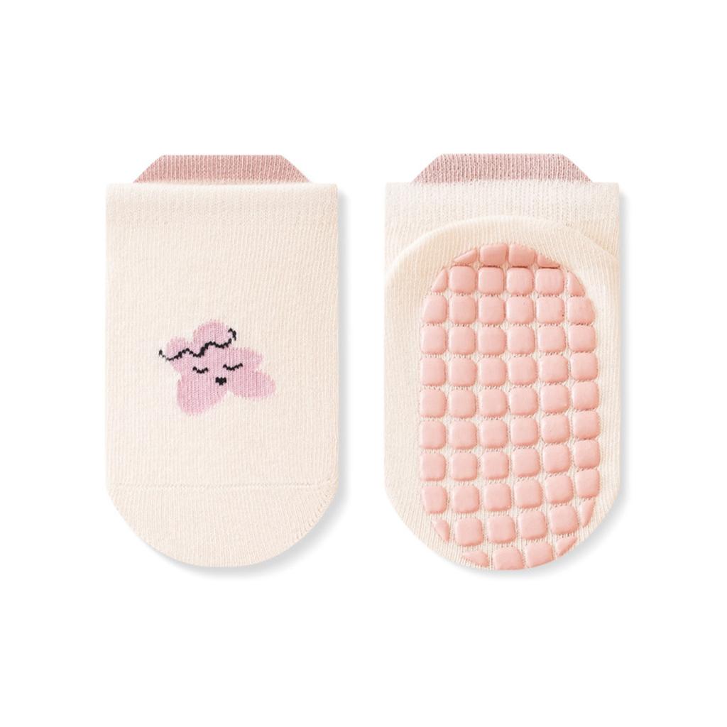 Носки для малышей, носки с нескользящей резиновой подошвой, дышащие хлопковые носки с героями мультфильмов, носки для первых походов, детские носки для ходьбы в помещении