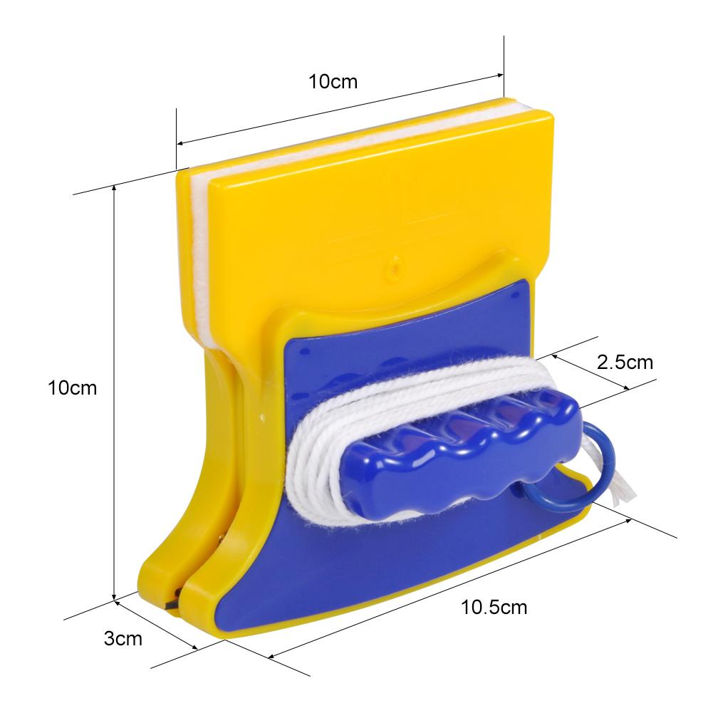 Квадратная форма двухсторонний магнитный стеклоочиститель с 2 чистящими хлопками для окна