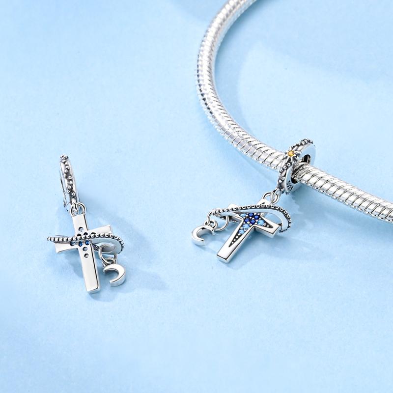 Copper Jesus Bible Cross Devil'S Eye Charms Lovely Beads Fit Original Bracelet Lovely Diy Jewellery Party Gifts
