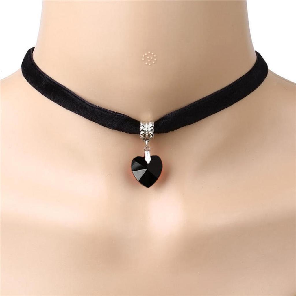 Trendy Choker Velvet Necklace Punk Retro Gothic Necklace for Women MIT