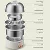 Oaks Stainless Steel Egg Cooker: Automatic Power-Off, Multi-Function, Double-Layer Breakfast Steamer.