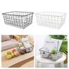 Large Capacity Iron Wired Basket with Built-in Handle Sundries Container  for Bathroom Kitchen
