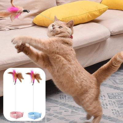 Игрушки для кошек Игрушки-дразнилки для кошек Игрушки-палочки для кошек Ошейник Палочка для кошек Длинная палочка Привлекательная для захвата Многоцелевая игра для снятия давления Интерактивный кот