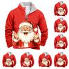 Men's Christmas Stand-up Collar Sweatshirt, Hot-selling Outdoor Casual Top With  Collar