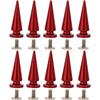 10 Sets Of 10 X 26 Mm Copper Bullet Rivets With Metal Screws, Suitable For DIY Leather Crafts, Bags, Shoes/leather Clothing/jeans/canvas (red)
