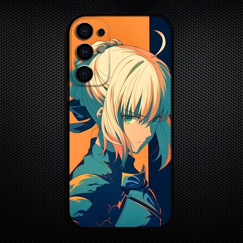 Чехол для телефона Fate Zero Stay Night Saber для Samsung S25, S24, S23, S22, S21, S20, Plus, Fe, Lite, Другие Черный Чехол