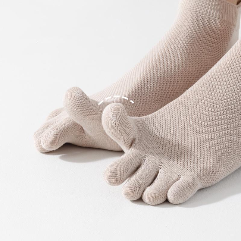 5 пар летних мужских носков, мягкие сетчатые дышащие хлопковые носки, впитывающие пот, носки с пятью пальцами, носки с раздельным пальцем для занятий спортом на открытом воздухе