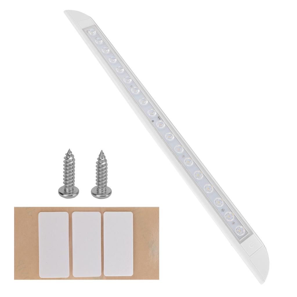 LED Interior Light Bar with Touch Switch 12V 6W 6000K 1000LM Universal Lamp Strip for RV Campers TrailersWhite