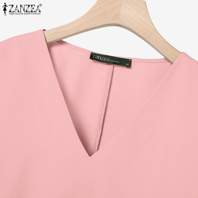 ZANZEA Женская блузка с рукавом 3/4 и широкие брюки, повседневный комплект из двух предметов