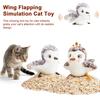 Flapping Bird Cat Toy Rechargeable Interactive Plush Bird with Remote Control Automatic Flapping And Chirping Cat Toy with Catnip for Indoor Cats