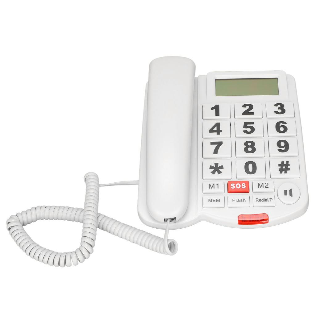 LD‑265CID проводной телефон с большими кнопками, набор номера одним нажатием, функция громкой связи, определитель номера для людей с нарушениями слуха