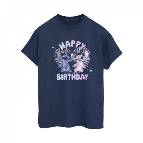 Lilo & Stitch Womens/Ladies Cotton Boyfriend Happy Birthday T-Shirt