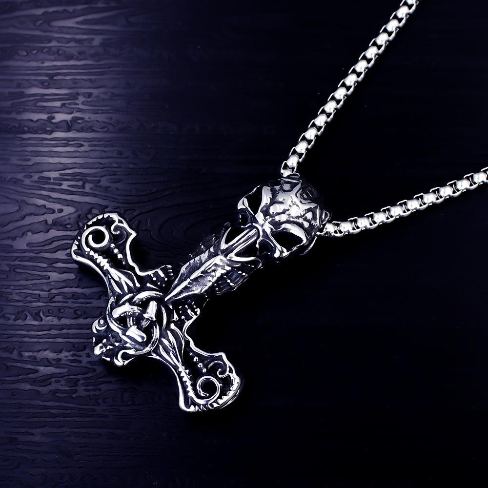 Ожерелье для мужчин скандинавская культура викинг мужская голова птицы ретро подвеска