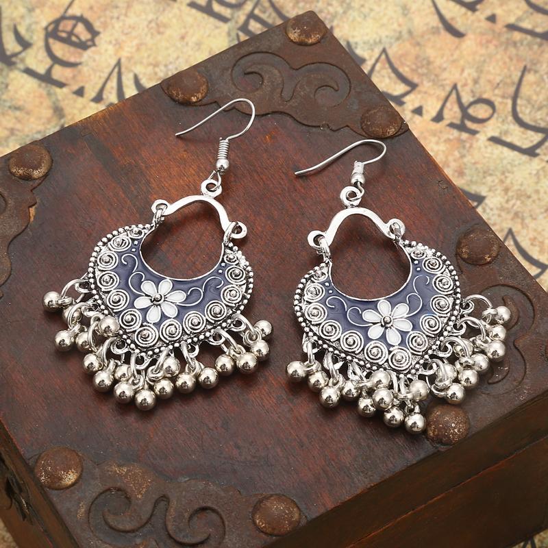 Модные Boho Винтажные Длинные Серьги-подвески с Кисточками Для Женщин Богемные Эмалированные Цветок Сердце Украшения Модные Серьги Bijoux