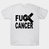 T Shirt Women Fuck Cancer Design With Black Ribbon For Awareness Harajuku Print Kawaii Tshirt Summer Short Sleeve Female T-Shirt Top Tee