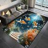 Яркий ковер «Морская жизнь» – Нескользящий напольный коврик с захватывающим дизайном морских существ | Идеально подходит для декора спальни и гостиной