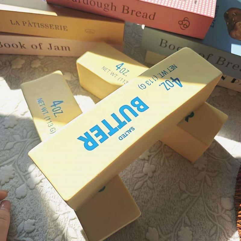 Soft Slow Rebound Butter Stick Squeeze Toy Fidget Silicone Stress Reducing Cheese Stick Gadget Fun Anti-Anxiety Gift