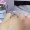 Женские обручальные кольца с бриллиантами, 14-каратное белое золотое серебро с муассанитом, обручальное кольцо с цветком и бриллиантами