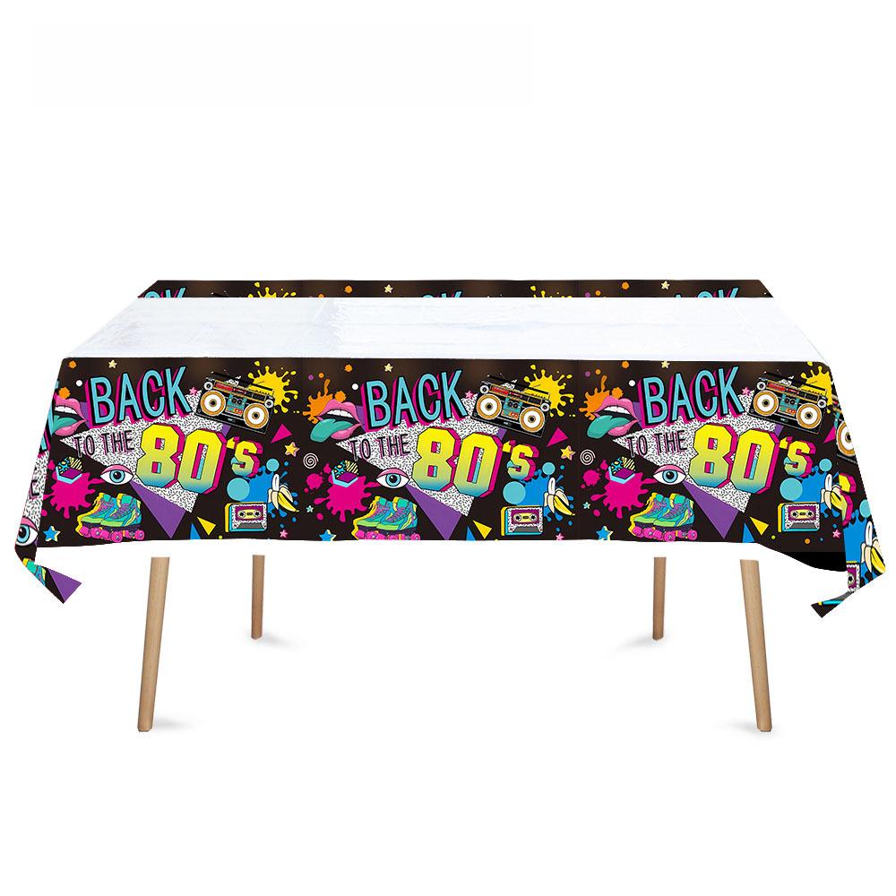 Принадлежности для вечеринки в стиле 80-х Одноразовая посуда Бумажные тарелки Бумажные стаканчики Бумажные салфетки Украшение для вечеринки по случаю дня рождения мальчика