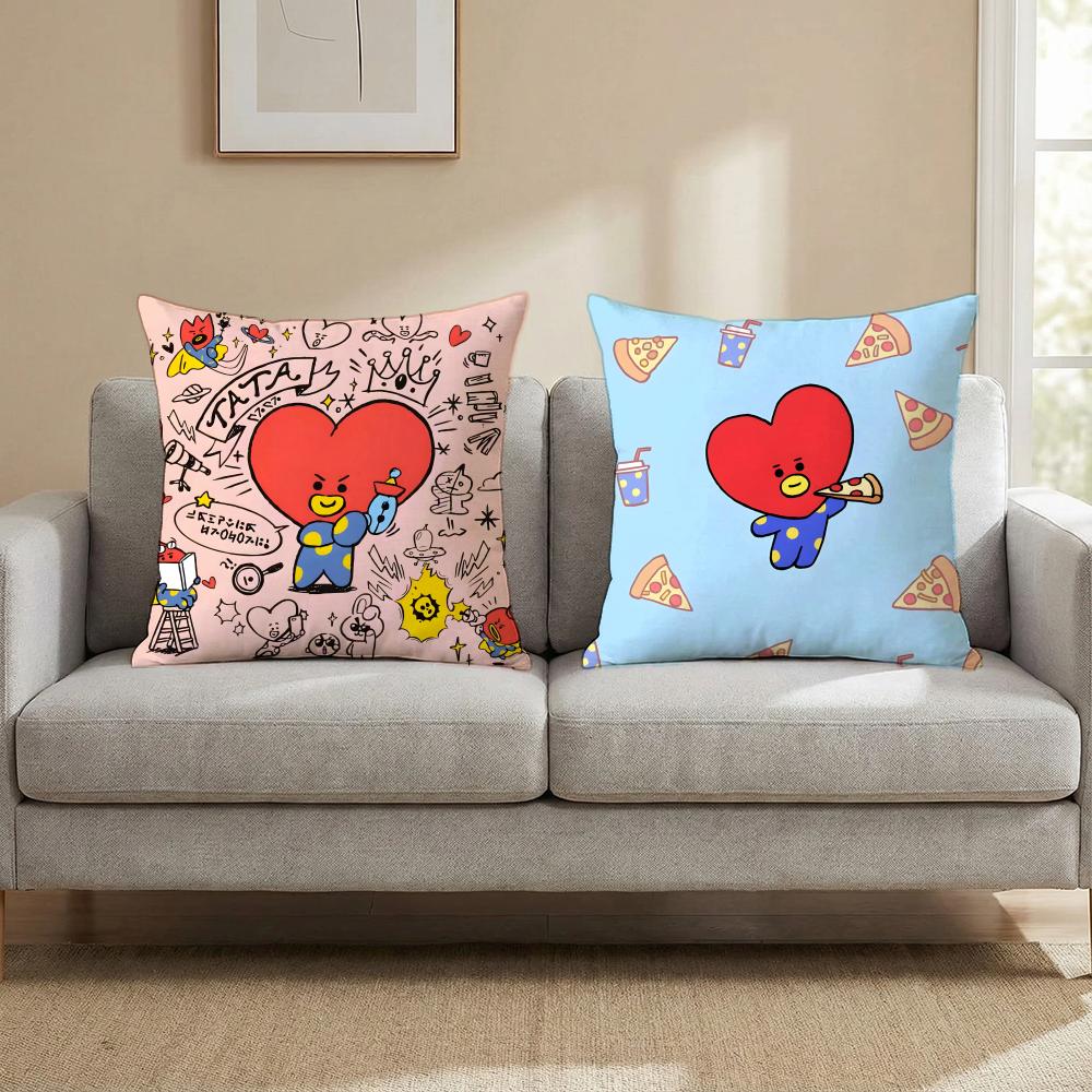 Cartoon Tata Cushion Cover Cushion Cover Set 4Pcs 50X50 45X45 40X40 Pillowcase Decorative Sofa Home Decor