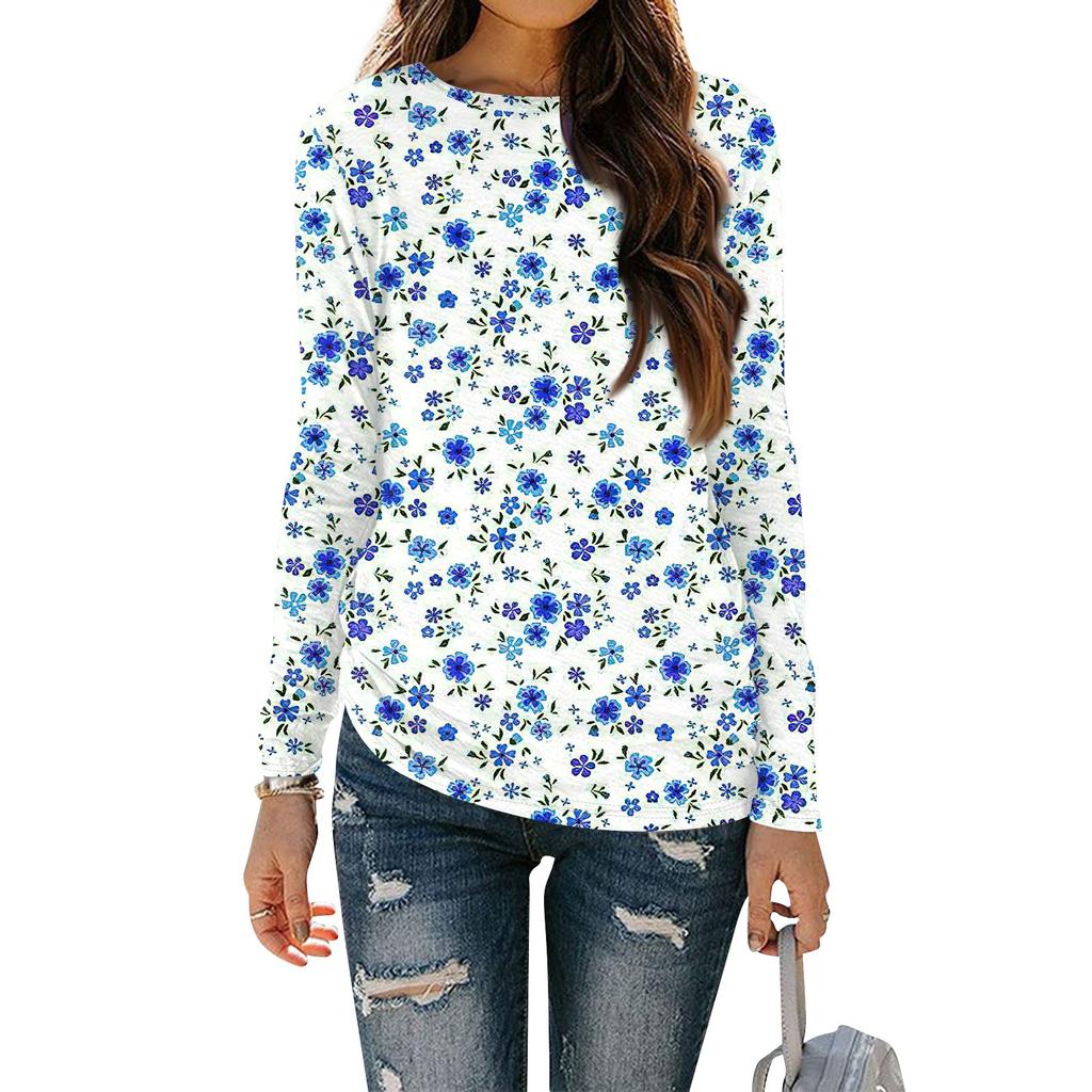 Женские рубашки с длинным рукавом и круглым вырезом, базовая футболка, повседневный топ, осенняя модная туника, облегающие футболки