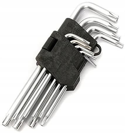 9X Klucze Imbusowe Torx Zestaw Kluczy Typ L 1.5-10