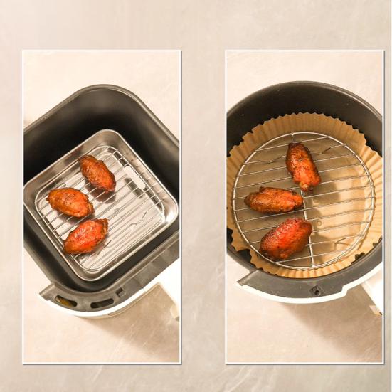 Решетка для аэрофритюрницы Решетка для гриля из нержавеющей стали Антикоррозийные многоразовые противни для аэрофритюрницы Духовка Домашние кухонные гаджеты