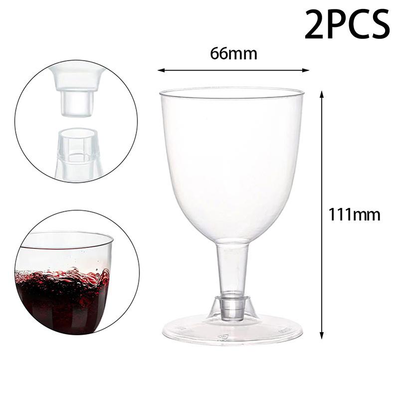 Прозрачный золотой пластиковый бокал для вина, пригодный для вторичной переработки, небьющийся винный бокал, одноразовые многоразовые стаканчики для шампанского