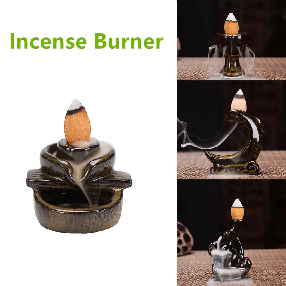 Waterfall Backflow Incense Burner Incense Fountain Incense for Home Decor Office